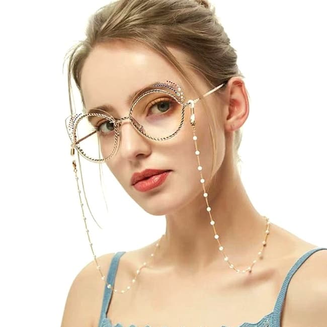 Cordão de óculos delicado fashion corrente de segurança
