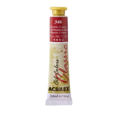 Tinta a Oleo Acrilex Alizarin Crimson 346 Oil Colors Classic