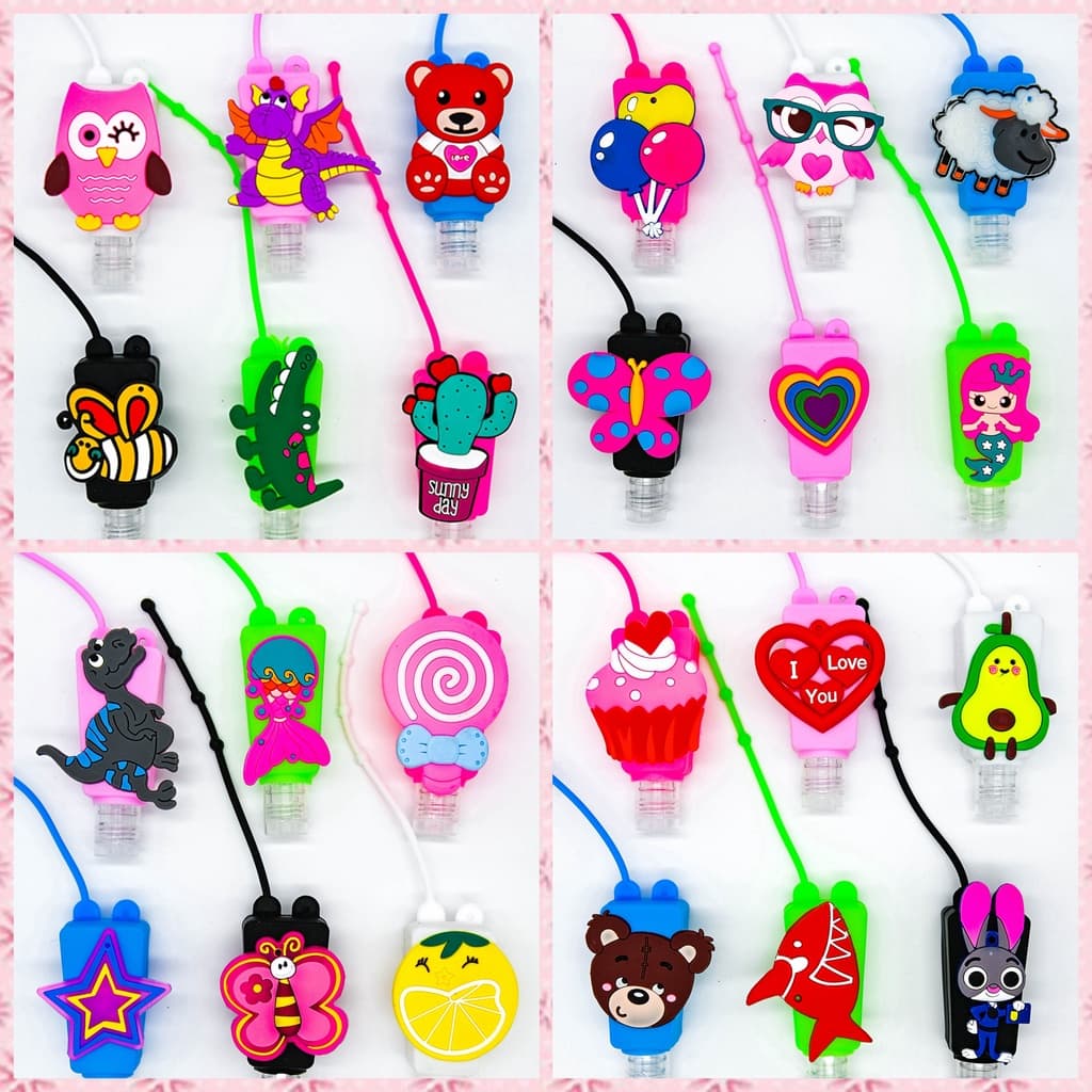 Chaveiro Frasco Pode Escolher Os Estilos 30ml Porta Álcool Gel Proteção Sabonete Líquido