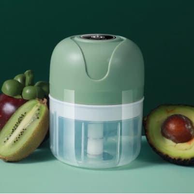 Mini Processador Triturador Sem Fio Elétrico 250ML De Alimentos Para Legumes Alho Gengibre Branco