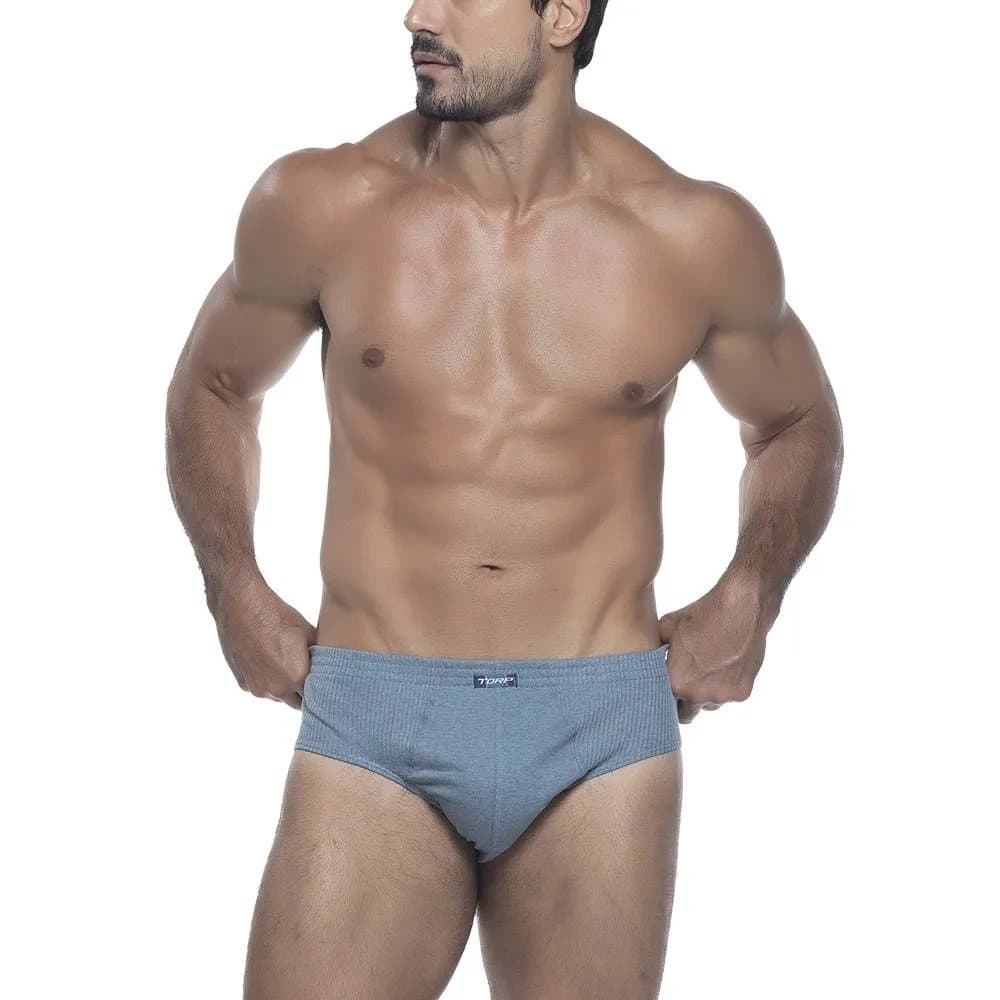 Kit Com 3 Cuecas Slip De Algodão - Torp