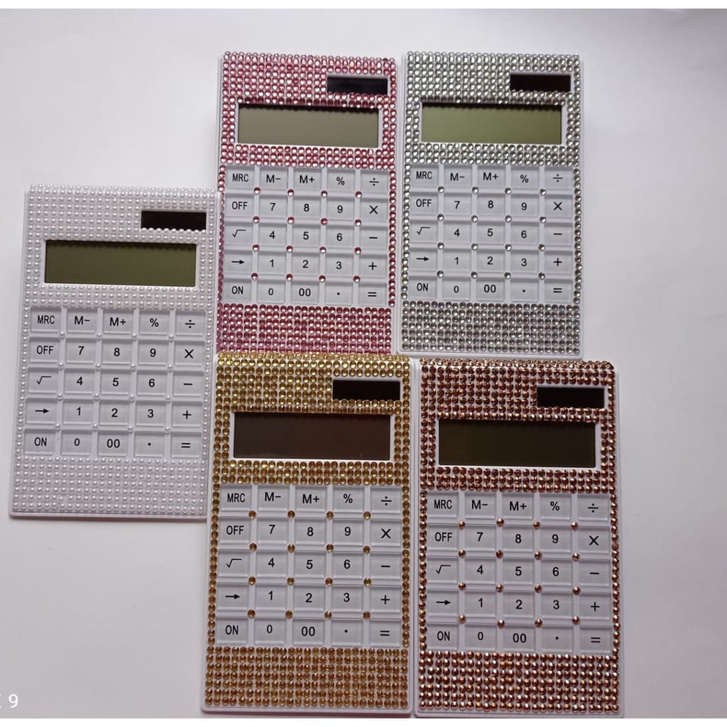 Calculadora Com Strass  Ideal Para Usar No Seu Trabalho .(yf9007)
