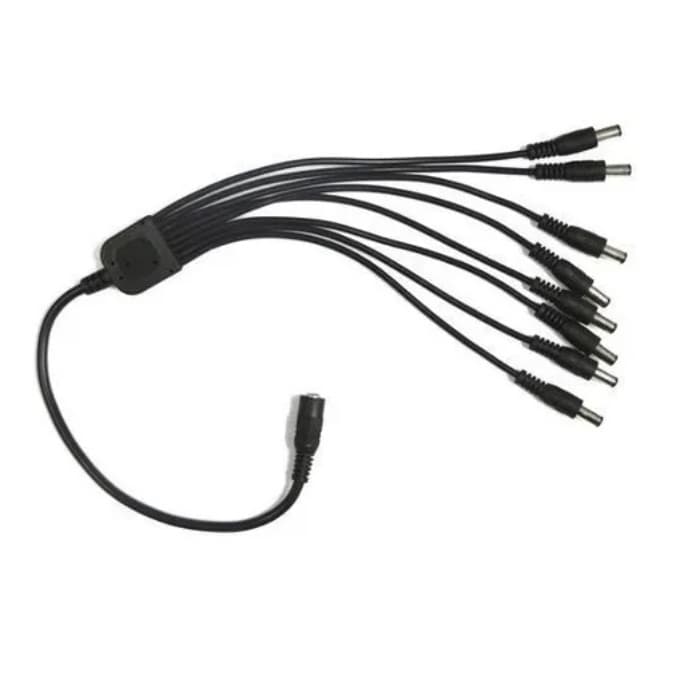 Cabo Conector Adaptador Rabicho P4 1 Saida Femea E 8 Saida Macho Alimentação de Energia