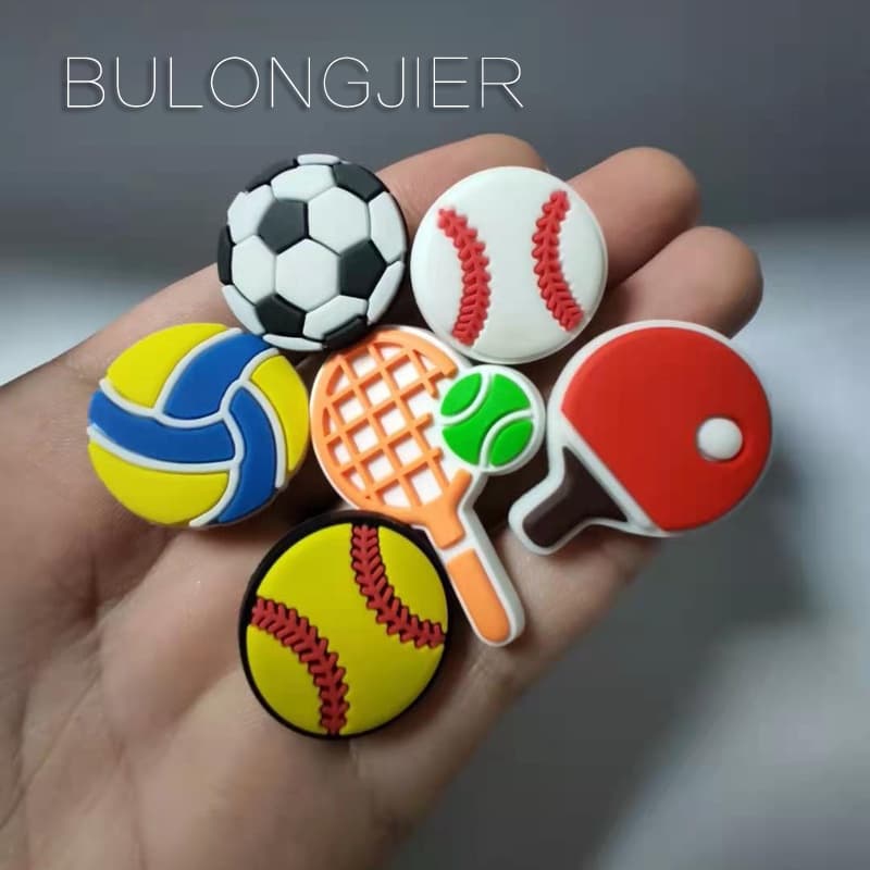 Encantos De Sapato Para Tamanco Decoração Esporte-Temático Estilo PVC Acessórios Com Botões