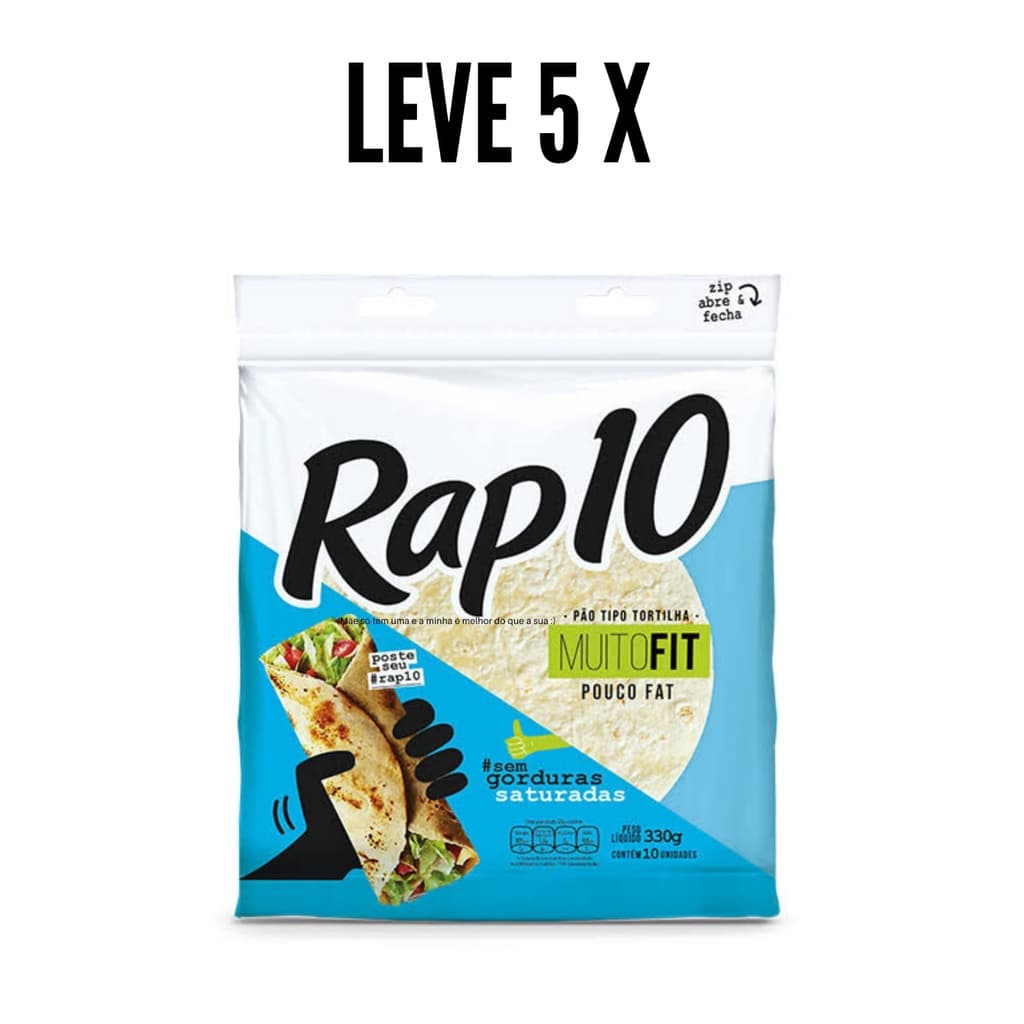 Kit fitness rap 10 tortilhas >> leve 5 <<