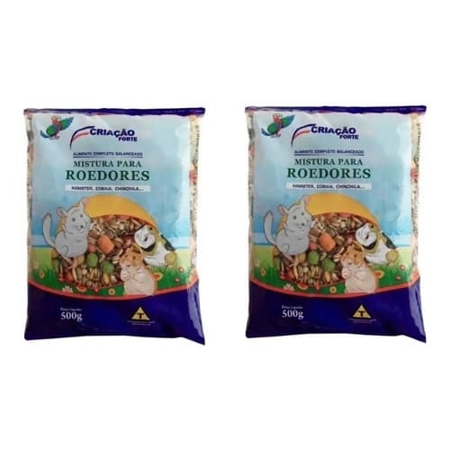 Mistura Para Roedores Criação Forte 500g - Kit Com 2