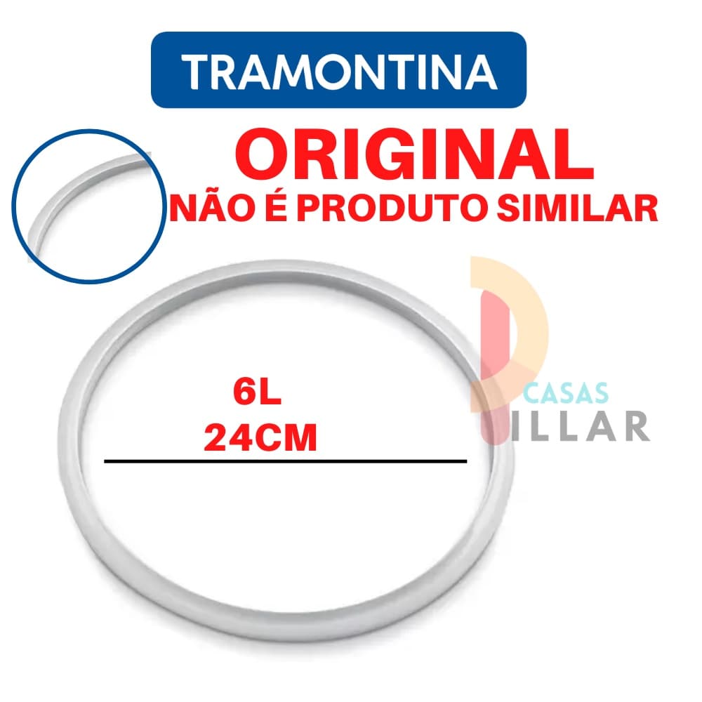 Borracha Panela Pressão Tramontina Valencia/Vancouver 6L 24cm Original