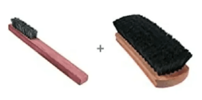 Kit 2 Escovas Condor para Engraxar passar Graxa Lustrar e Dar Brilho em Calçados Sapato Bota Coturno