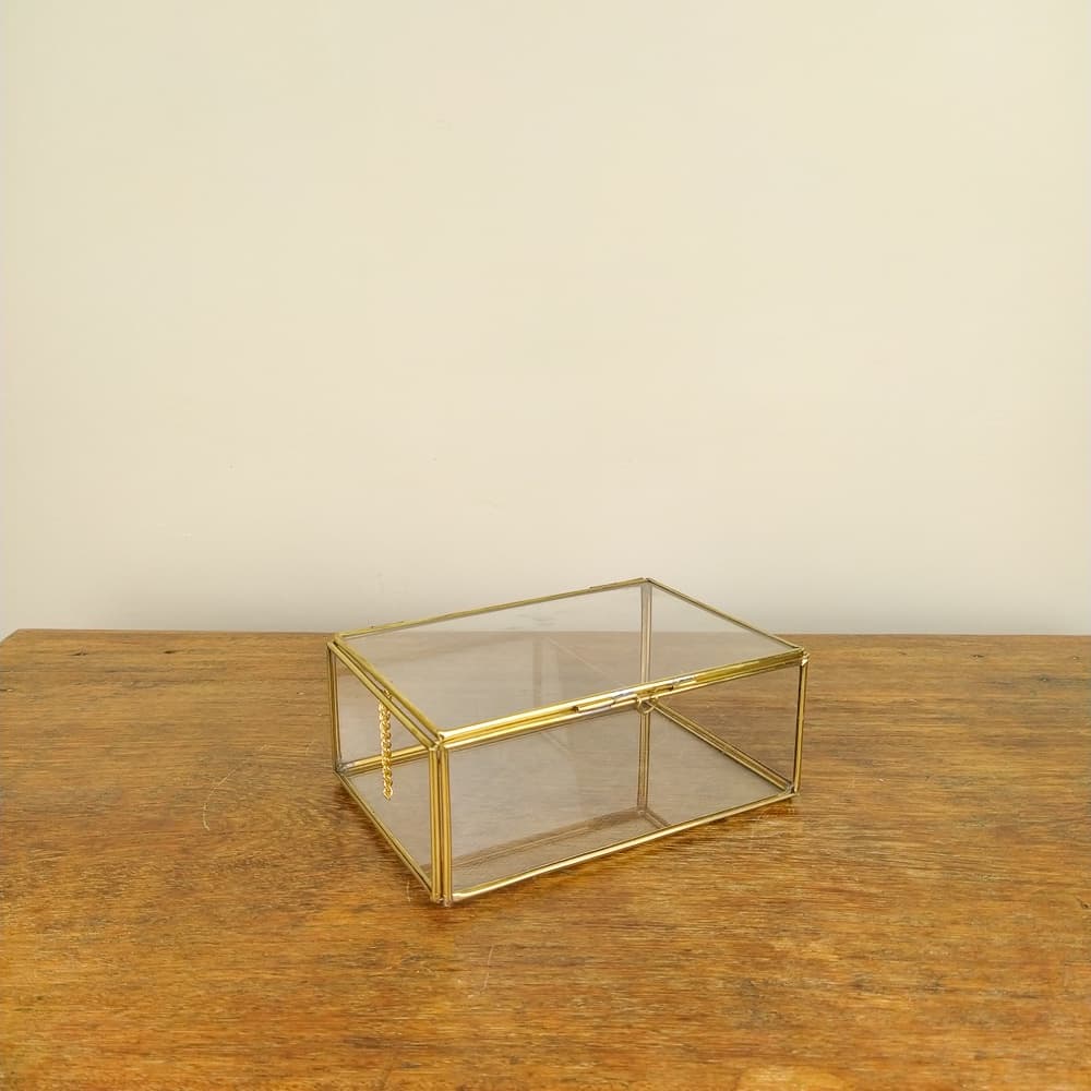 porta joias caixa de vidro organizador de joias grande 16x11