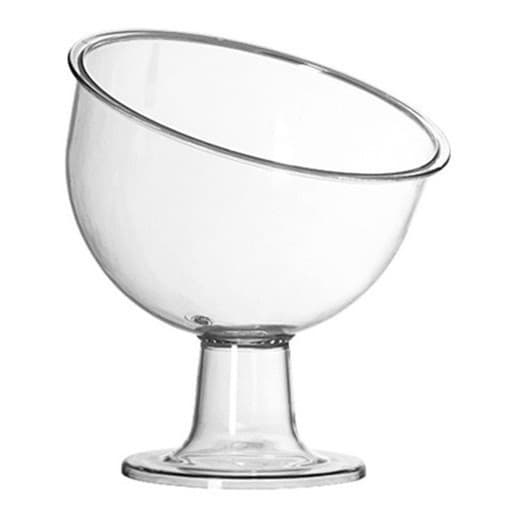 Taça Inclinada Media Acrílica Para Doces Doceira Três Triangulos