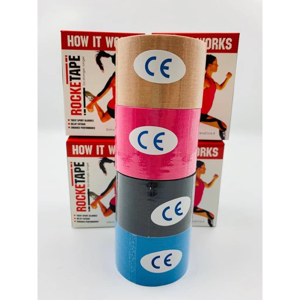 Fita De Rocktape Kinesiologic Tape Profissional Exercício Esporte Ginastica