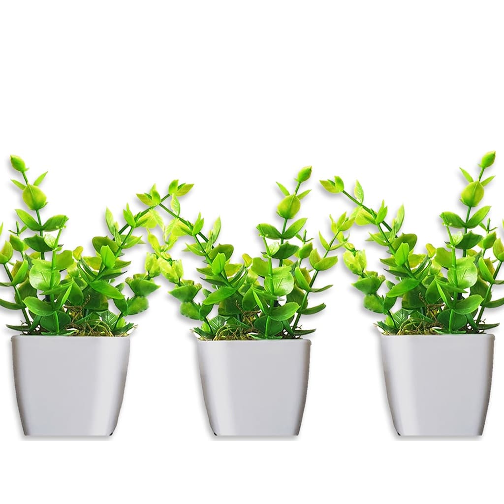 3 Mini Vasinhos Cerejeira, Palmeira / Plantinha Artificial / Coqueiro Suculentas Artificiais Decorativos