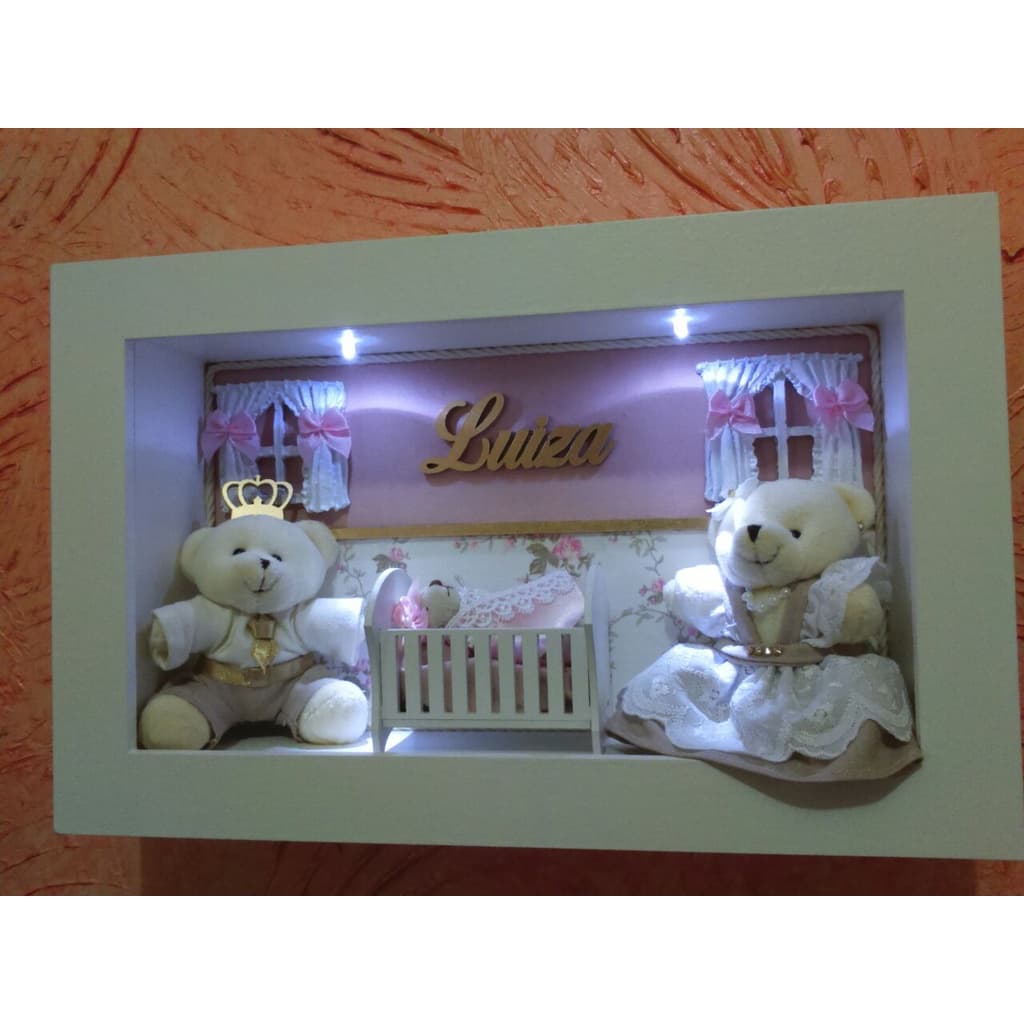 Porta maternidade família urso