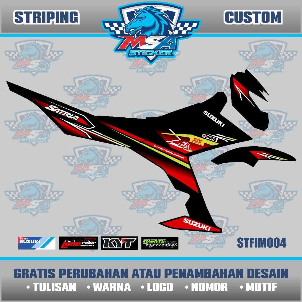 Tira Personalizada Como Você Gosta De Variação De Adesivo De Injeção SUZUKI SATRIA FU STFIM004