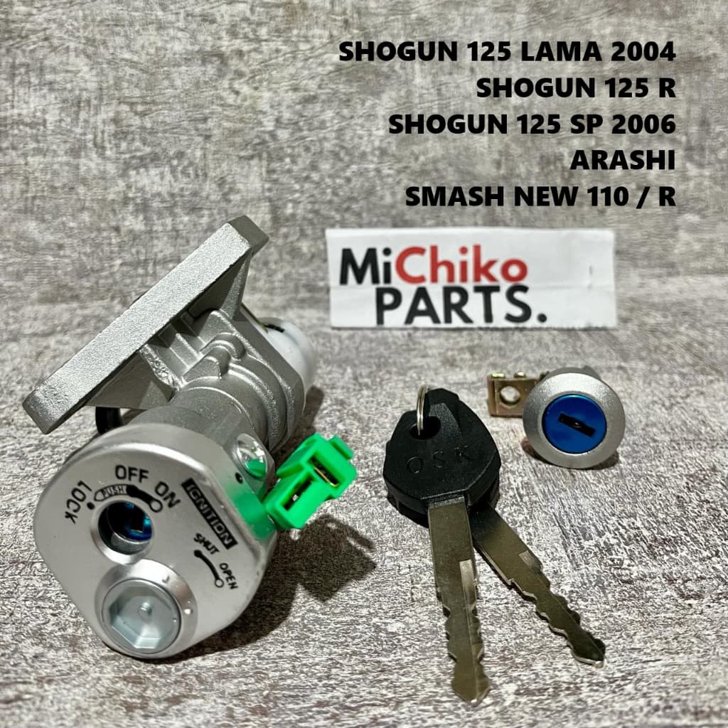 Conjunto De Chave De Ignição Shogun 125 Old 2004 R SP 2006 Pnp Smash Novo 110 Arashi Plus Assento