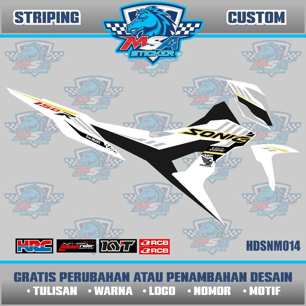 Tira Personalizada Como Você Gosta De HONDA SONIC 150R/Variação De Adesivo HDSNM014
