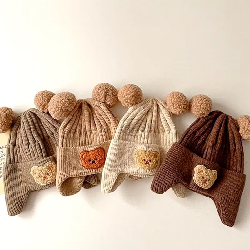 Feijão Infantil Urso Coreano/BEBY/Chapéus Infantis De Malha Bonito