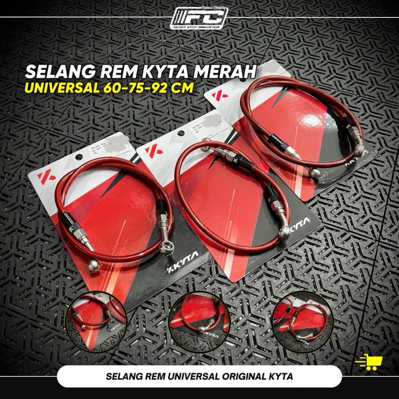 MERAH Vermelho KYTA Cabo De Freio Mangueira Tipo SS BH4