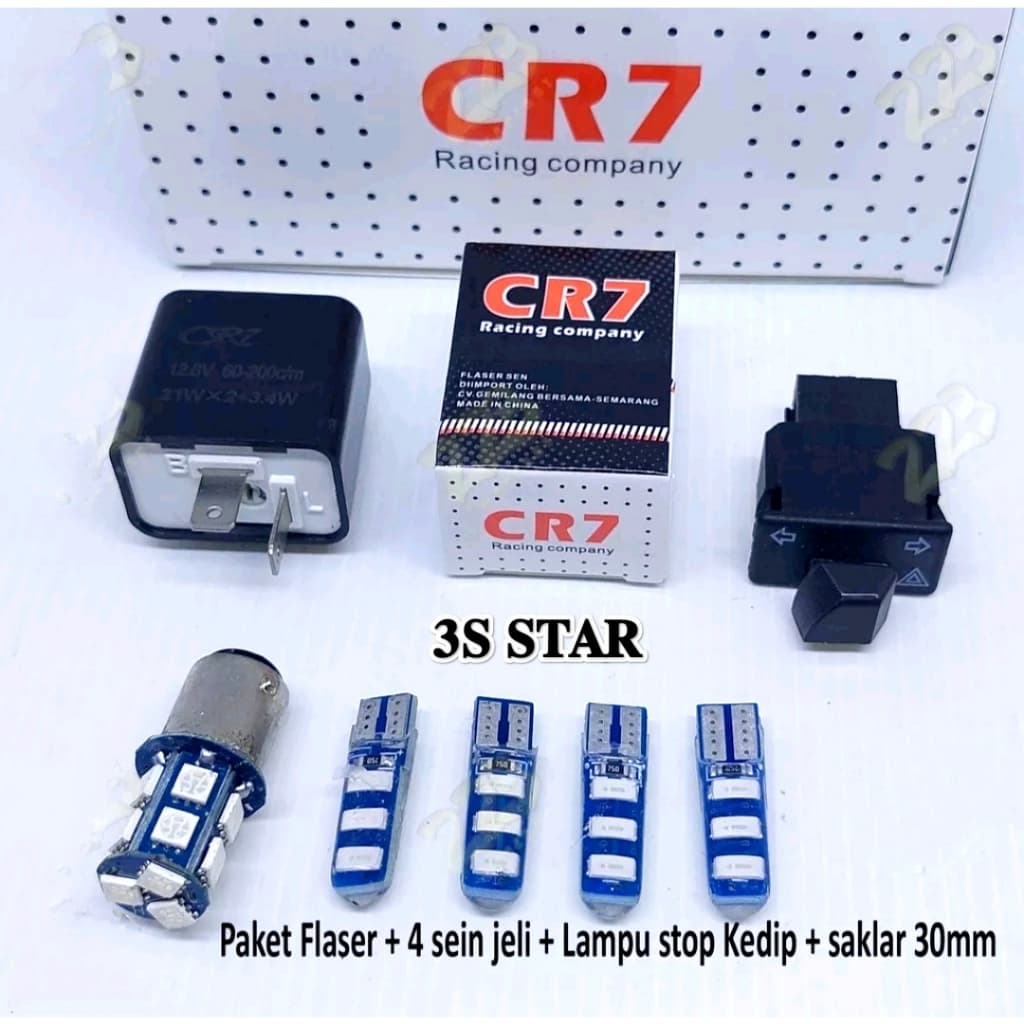 Pacote De Relé Pisca MATA CR7 + Lâmpada De Parada De 13 Olhos + 4 Pcs Geléia + Interruptor UNIVERSAL De 30 Mm/34