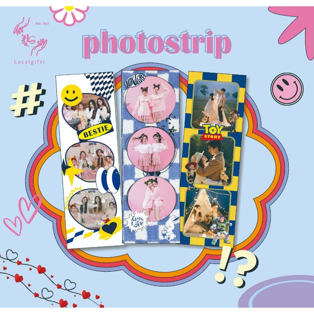 Impressão De Tira De Fotos Personalizada | Fotobooth polaroid Com design Gratuito Acessórios Para Álbuns