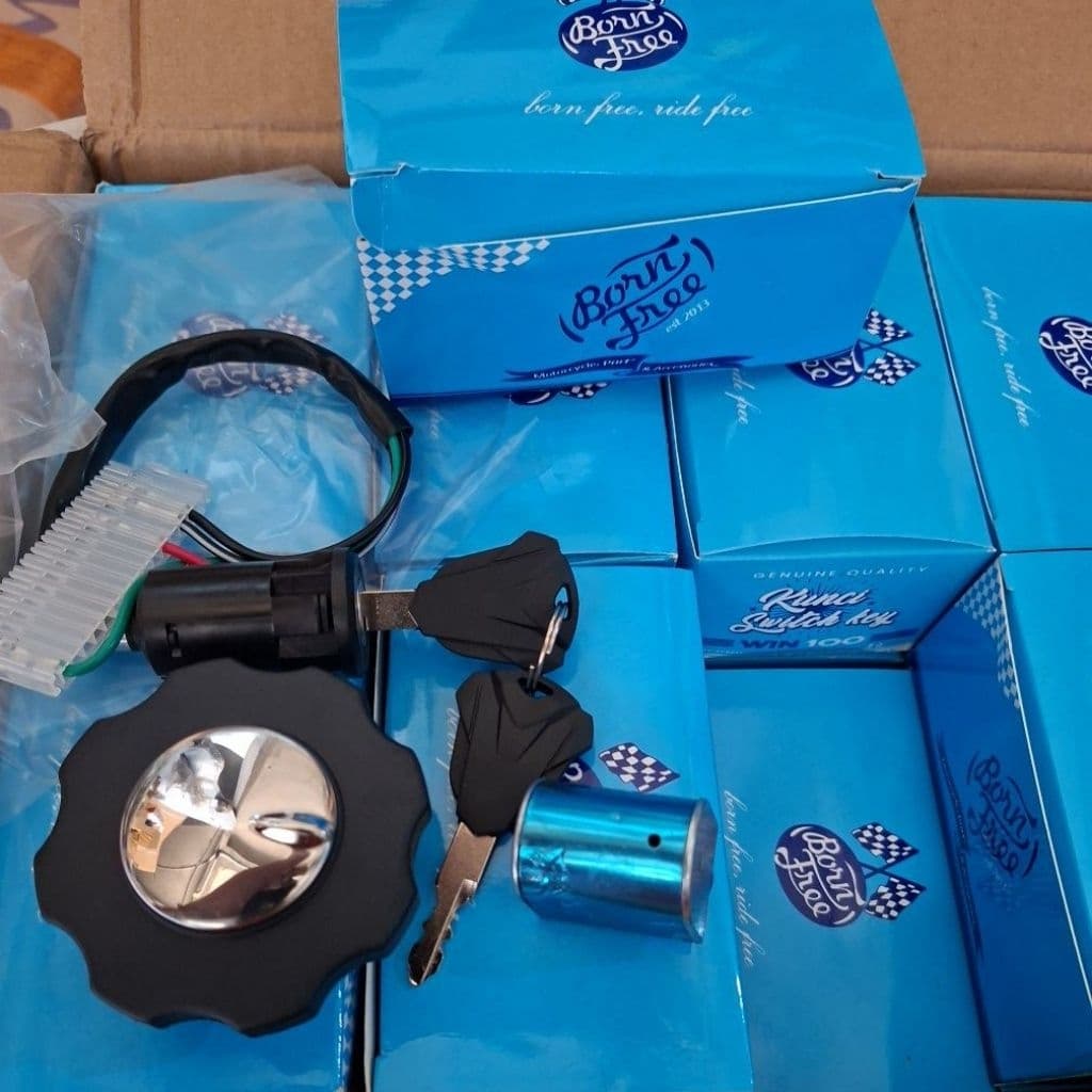 HONDA WIN KEY SET CONTACT TANK Guidão Chave Conjunto Tampa Do Tanque