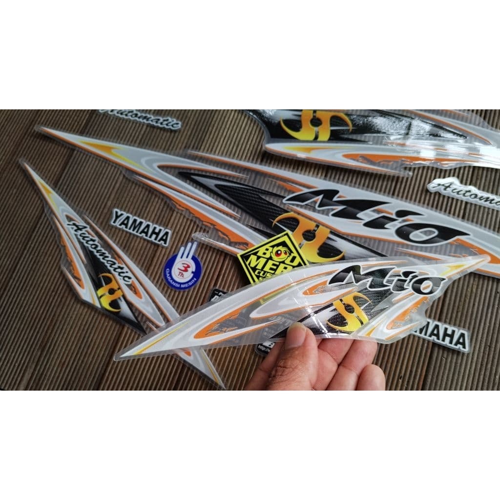 Adesivo Personalizado yamaha mio boomerz Com Listras Premium