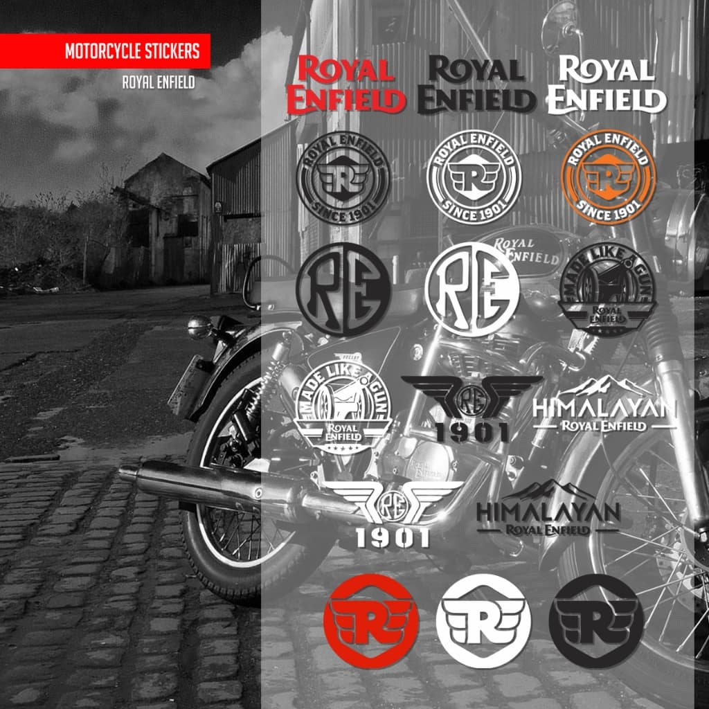Adesivo De Variação De Motocicleta Clássico Royal Enfield