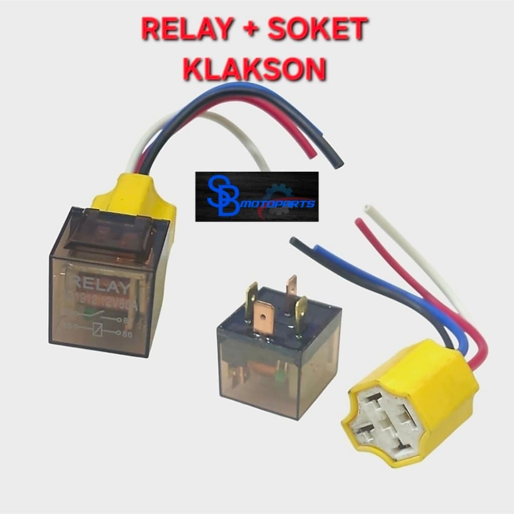 Relé De Buzina PLUS Soquete 12V 80A UNIVERSAL Para Todas As Motocicletas Melhor Qualidade