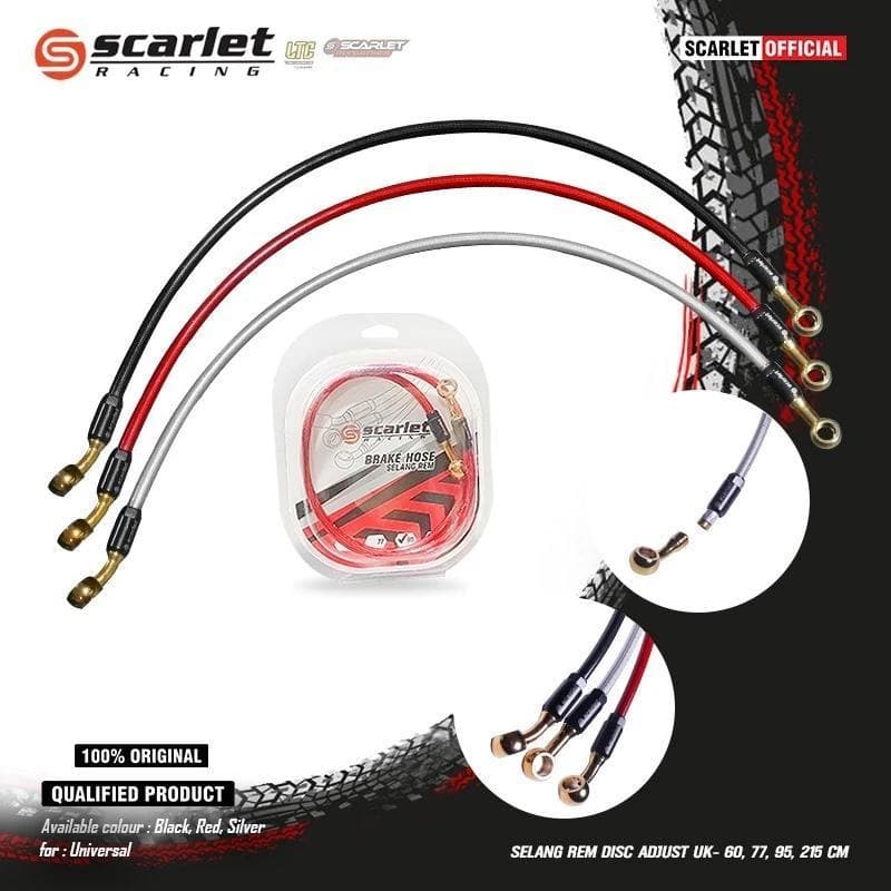 Scarlet Racing-Cabo De Mangueira De Freio Ajustador De Disco Tamanho 60 Cm