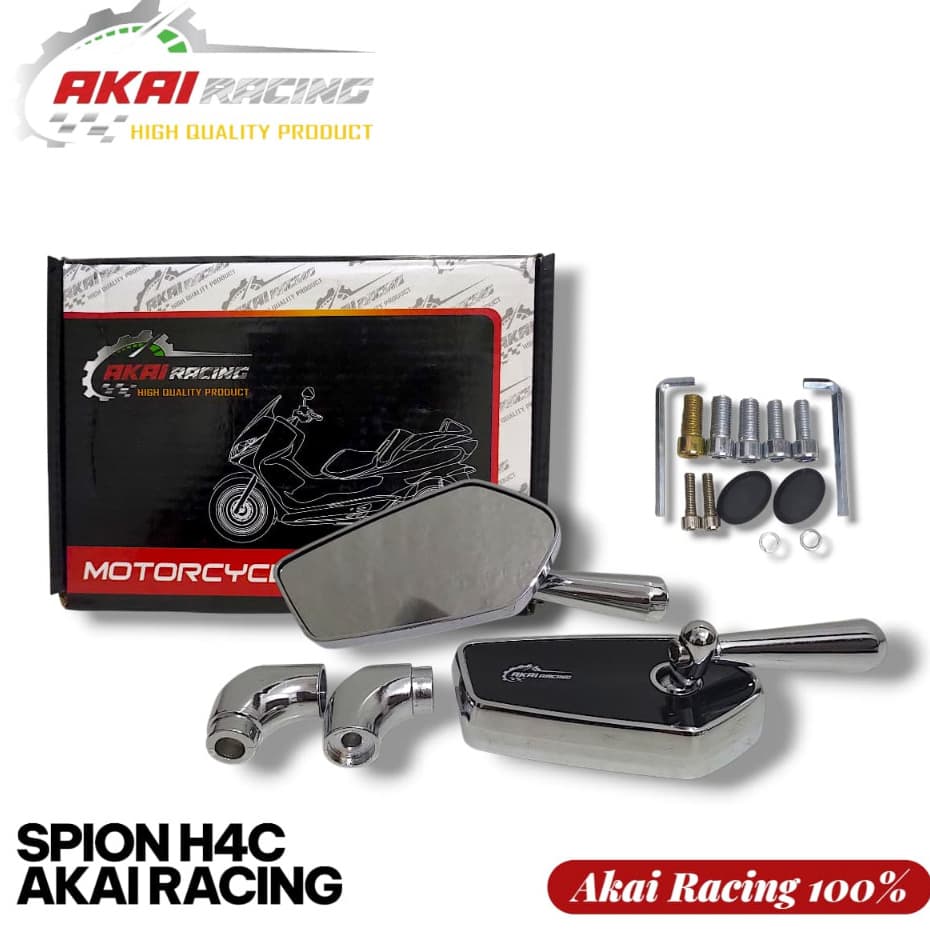 Espelhos Pentagonals Universais Para Motocicletas Akai Racing H4C Todas As jsm