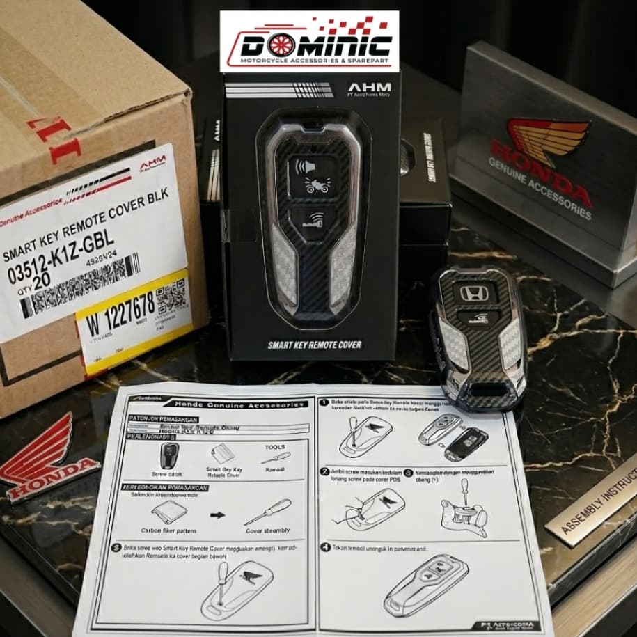 Capa Remota De Chave Inteligente De Carbono Honda Vario 160 ADV 160 Scoopy 2023-2025 PCX 160 Original AHM Preto