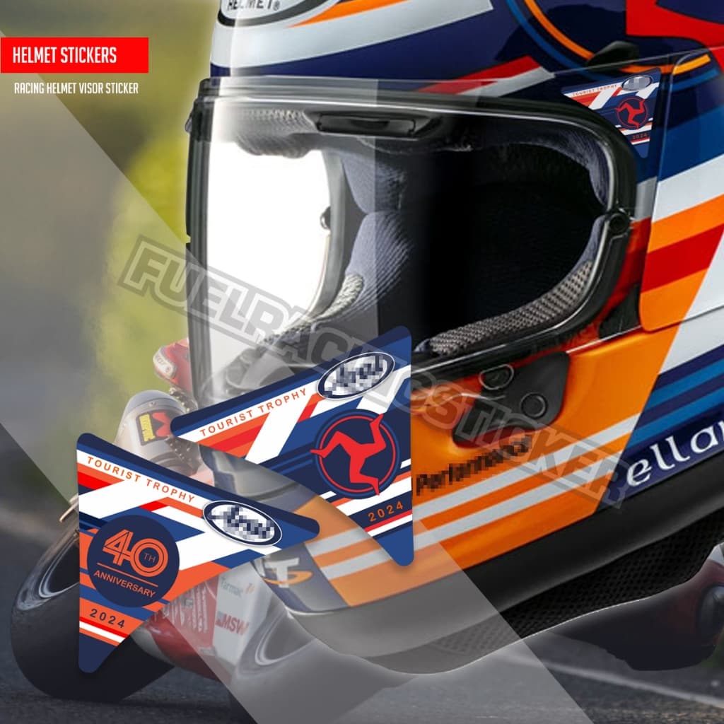 Adesivo De Viseira De Capacete De Motocicleta De Corrida TT IOM 2024