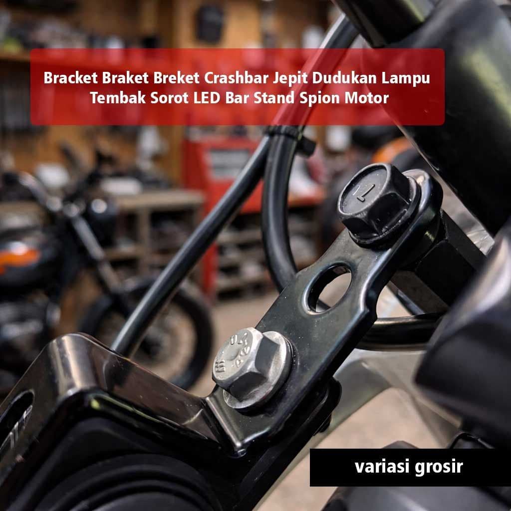 Suporte Crashbar Braçadeira Spotlight Montagem LED Barra Motocicleta Espelho Retrovisor