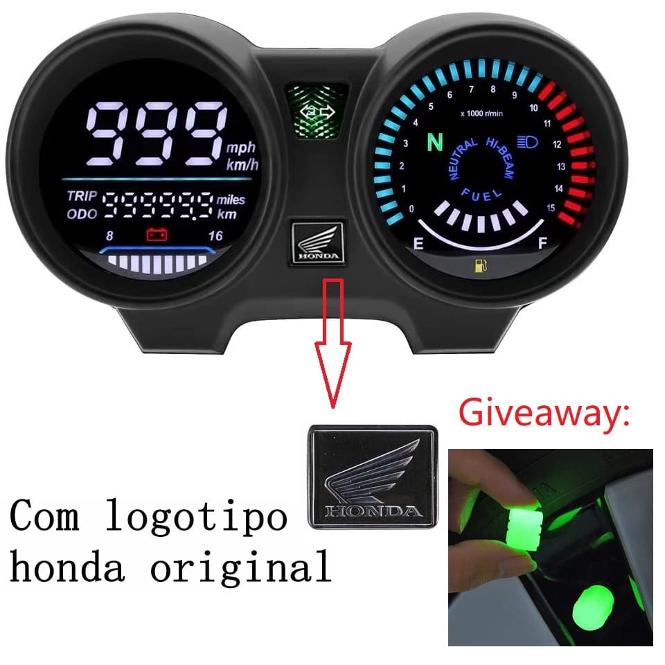 Painel Digital LED Velocímetro Eletrônico De Motocicleta RPM Para O Brasil Honda TITAN 150 CG150 Fan150