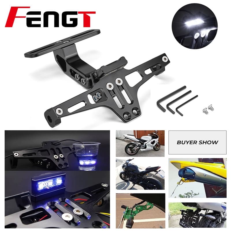 Para Kawasaki Z750 Z800 Z1000 Z750R Versys 650 Cauda Arrumado Suporte Da Placa De Licença Quadro Titular Eliminador De R