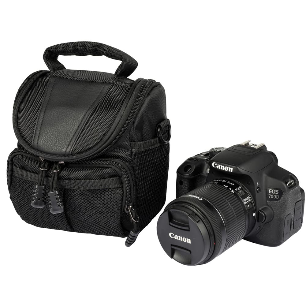 Moda Poliéster Bolsa De Ombro Lente Câmera Caso Capa Para Canon EOS 200D 100D 1100D 1200D 1300D M10 M6 SX540 SX530 SX510