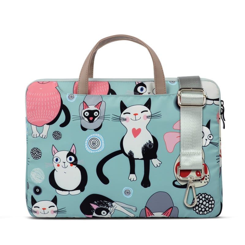 Bolsa para notebook Saco diagonal Bolsa Gatinho bonito dos desenhos animados 13.3 11 12 15.6 Polegadas