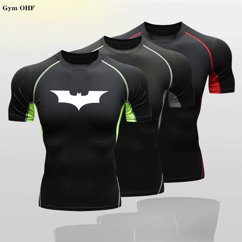 Superhero Crianças T Camisa De Compressão De Verão Correndo Tops De Fitness Apertado De Manga Curta Treinamento Da Ginástica Camisas De Jogging