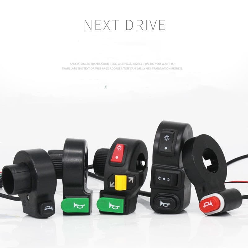 Interruptor de buzina de triciclo elétrico, interruptor de farol de veículo elétrico, botão de giro, interruptor de comb