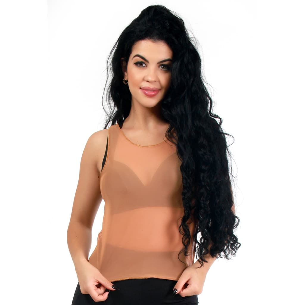 T-shirt Tule Regata Transparente Tendência verão 10889