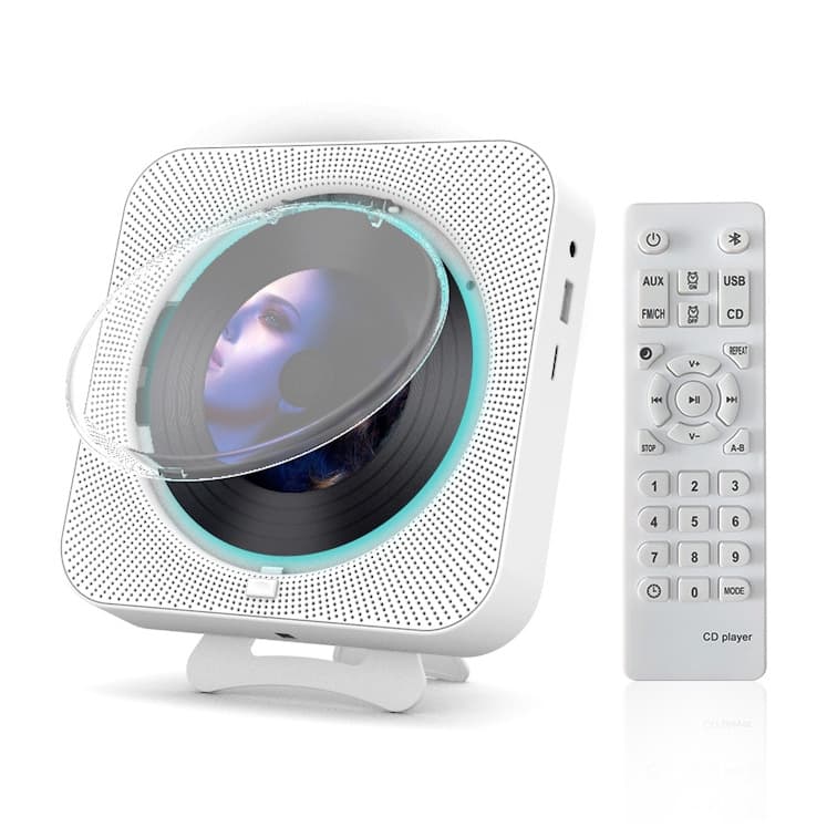 Leitor De CD Com Controle Remoto , Bluetooth Montado Na Parede Visor LCD Tampa De Poeira , Multi