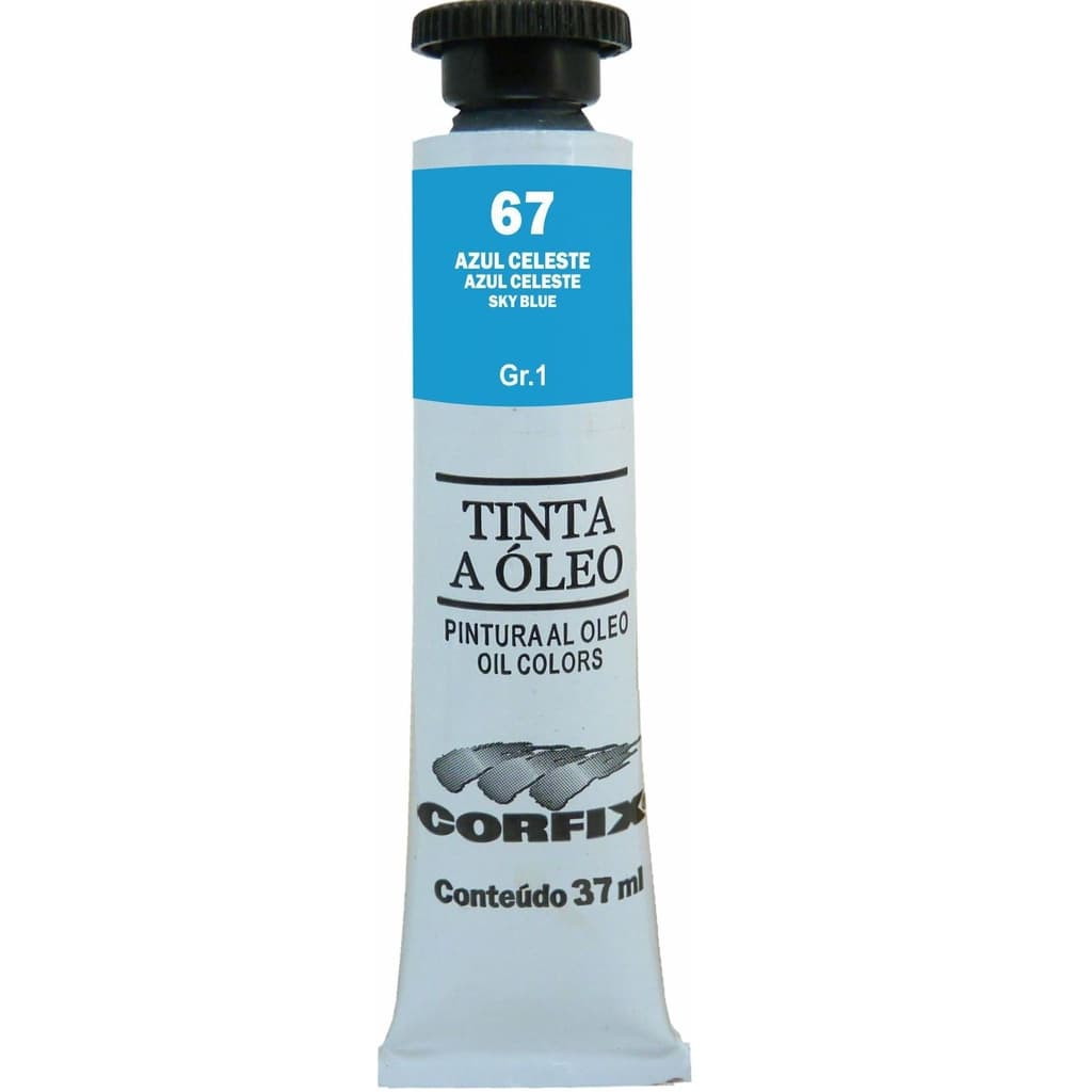 Tinta à Óleo para pintura em tela Corfix Bisnaga 20ml G1 - 67 Azul Celeste