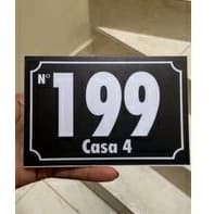 Placa Número Da Residência 10x15cm