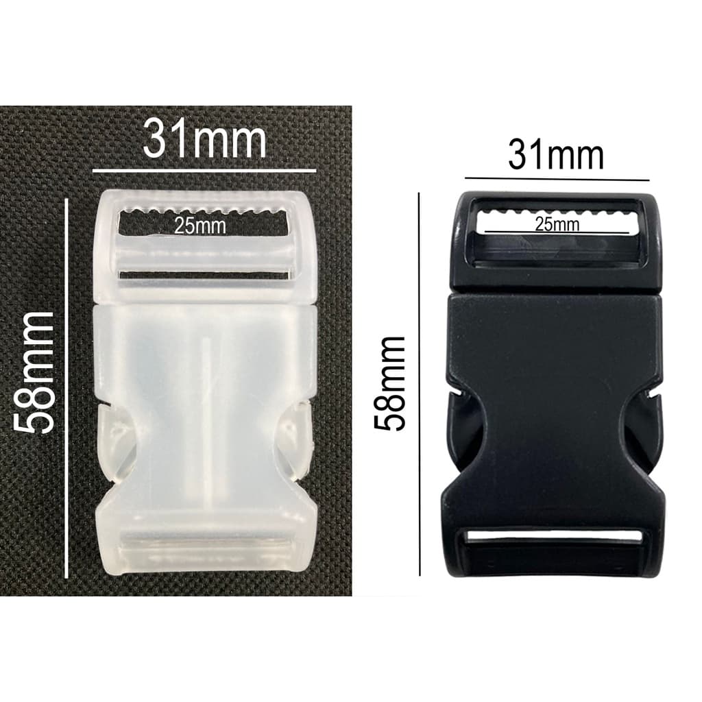 10un Fecho 25mm Plástico Bolsa Mochila Presilha Alça