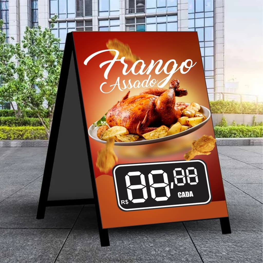 Cavalete 2 LADOS Frango Assado - 45x65