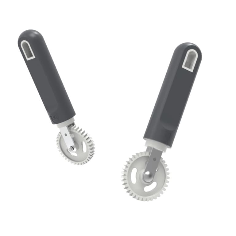 Kit 2 carretilha fecha bem massas pastel ravioli tortei salgados profissional 15 cm - kit 2 unidades