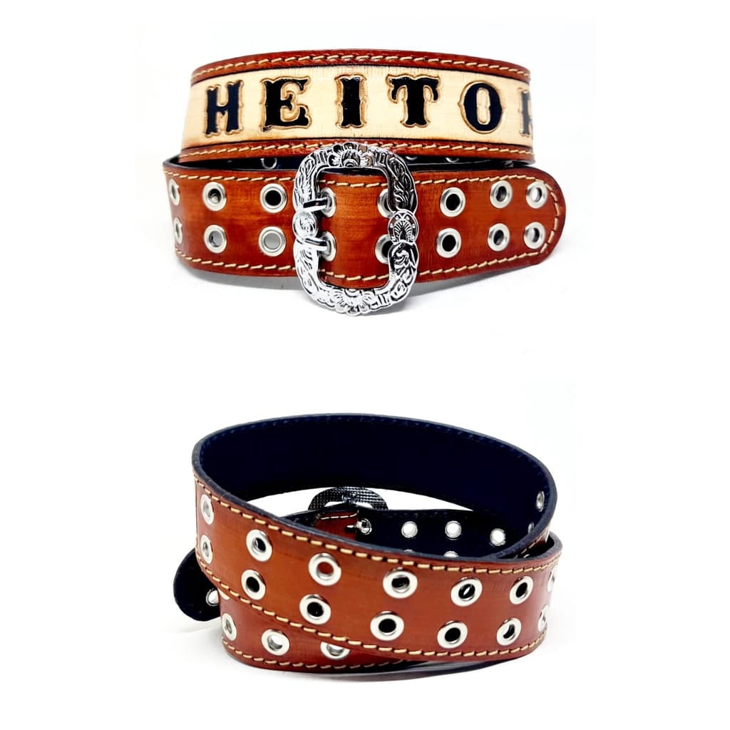 Cinto Infantil Muladeiro Couro Personalizado Country R-202