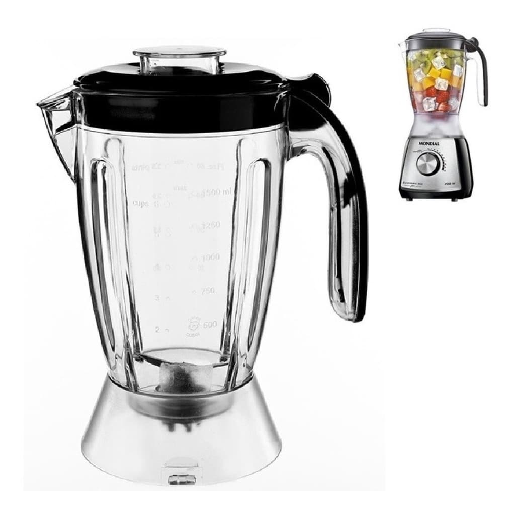 Copo Liquidificador Mondial Eletronic Inox Premium L-74 Preto