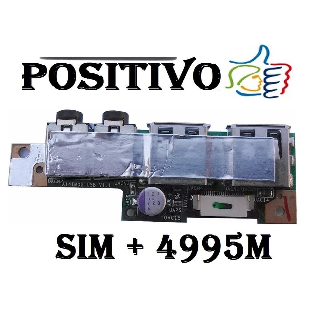 Placa De Som Usb Note Positivo Sim+ 1990m 4995m (1662)
