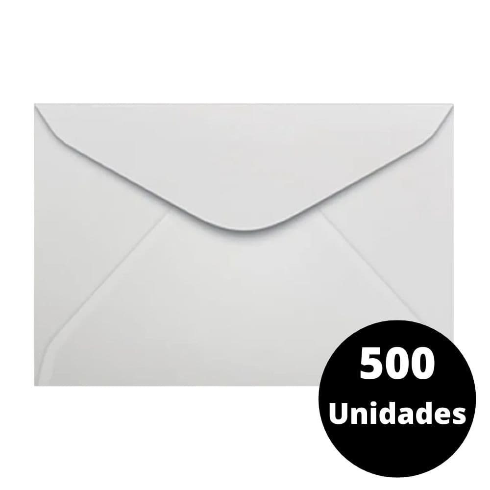 500 Envelope Carta Branco Correio Liso 10x15 Cm